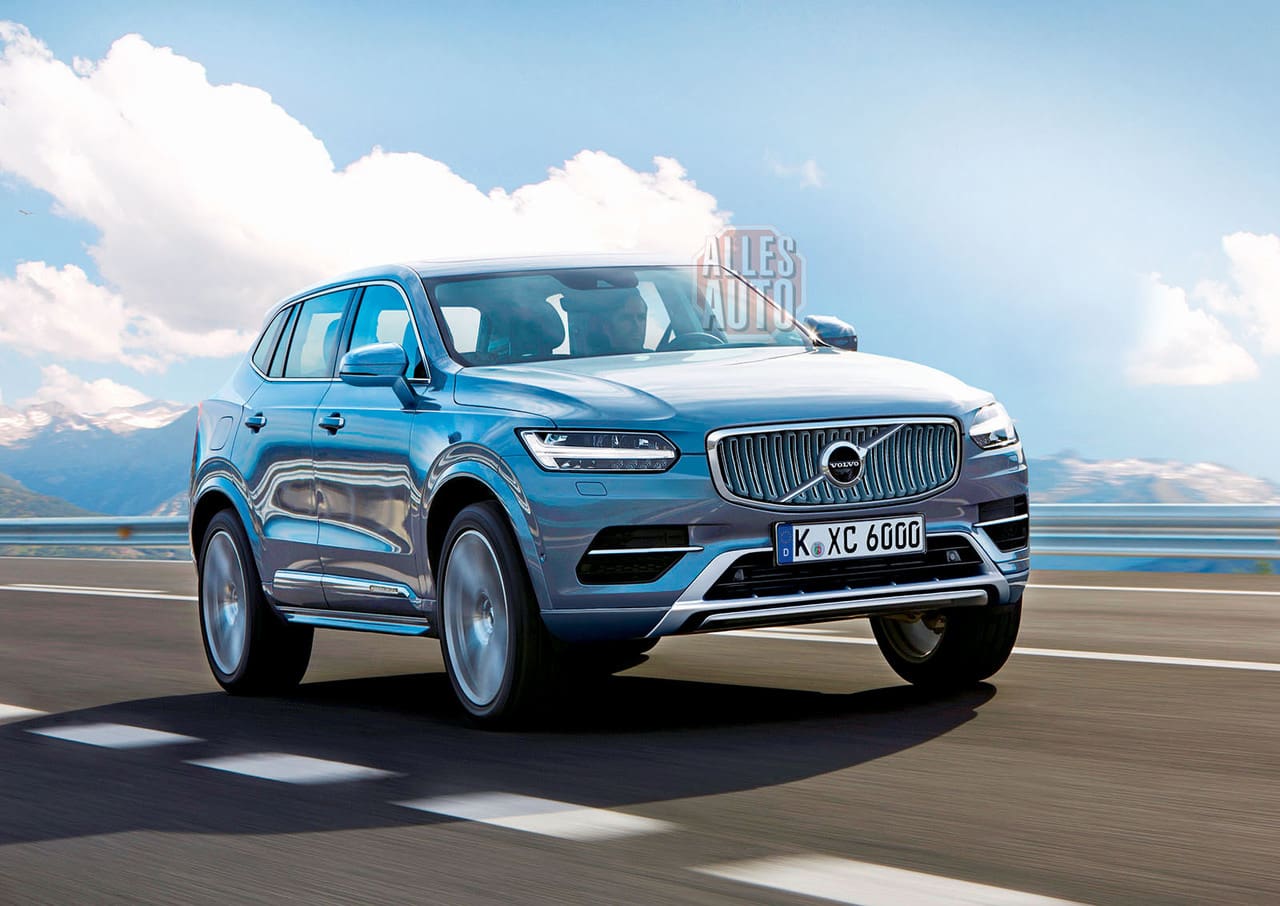 Mit gewohnt kühlem, ruhigem Design will der nächste Volvo XC60 weiter Stückzahlen wildern – zu erkennen wird auch er an den T-förmigen Tagfahrleuchten sein, Spitzname „Thors Hammer“.