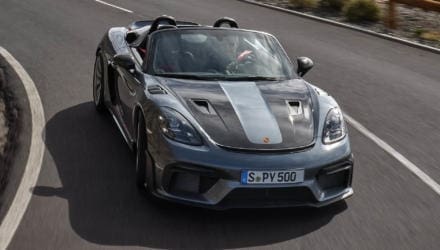 Premiere Porsche 718 Spyder RS (Fahrt)